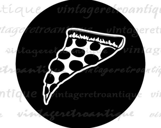 Digital Image Slice of Pizza Download Pizza Graphic Printable Artwork Vintage Clip Art Jpg Png Eps HQ 300dpi No.4448