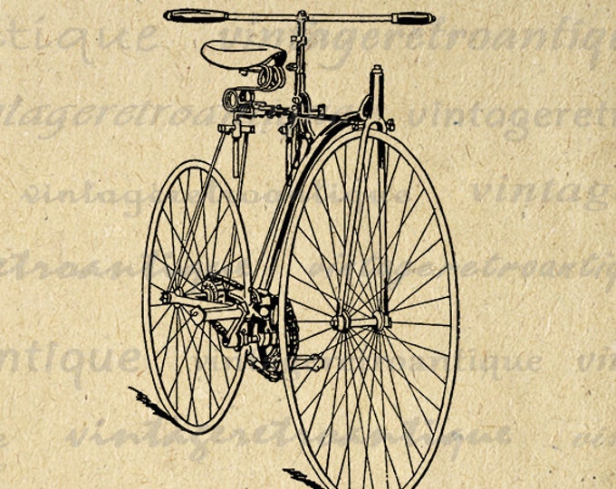 Bicycle Printable Image Digital Bike Illustration Download Graphic Vintage Clip Art Jpg Png Eps HQ 300dpi No.3181