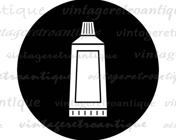 Toothpaste Digital Image Download Dentist Toothcare Printable Graphic Vintage Clip Art Jpg Png Eps HQ 300dpi No.4381