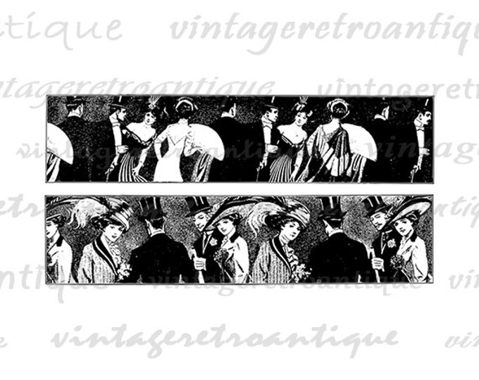 Printable Digital Retro Fashion Banners Download Old Fashioned Image Graphic Vintage Clip Art for Transfers etc HQ 300dpi No.800