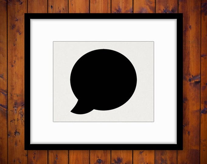 Printable Talk Bubble Digital Image Speech Balloon Download Graphic Vintage Clip Art Jpg Png Eps HQ 300dpi No.4375