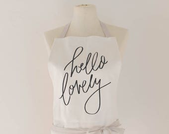 Apron, Hello Lovely, present, housewarming gift, kitchen decor