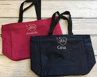 Nurse Bag, Nurse Gift, RN Bag, RN Gift, Nurse Tote Bag, Graduation Gift for Nurse, Nurse, Monogrammed Tote Bag, Laptop Bag, Gift for Nurse