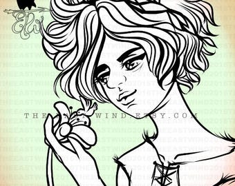 Digital Stamp- Pixie boy - 300dpi JPEG/ PNG - MAY17003