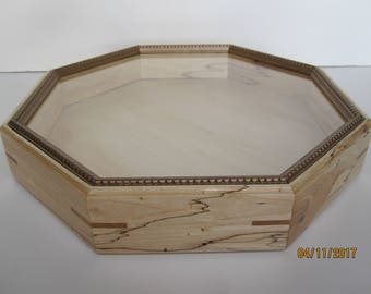 Spalted Yellow Birch Octagonal Sailor's Valentine Box 12-13/16" - #22