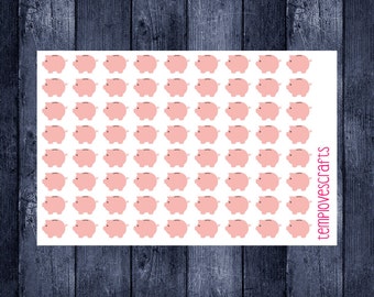 Pink Piggy Bank Stickers