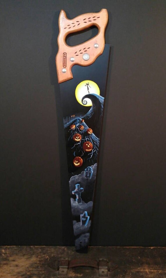 Items similar to Nightmare Before Christmas Painted Hand Saw on Etsy
