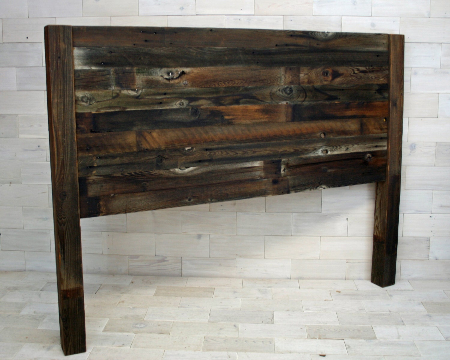 Recumbent Queen Headboard made from Barn Wood . . . . . (reclaimed wood