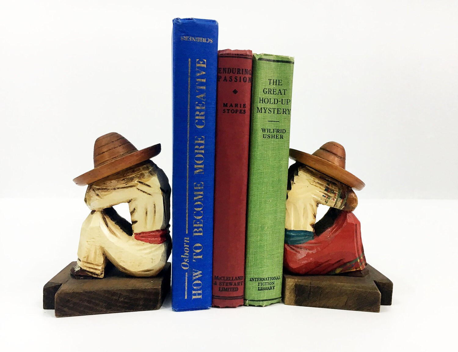 wooden bookends