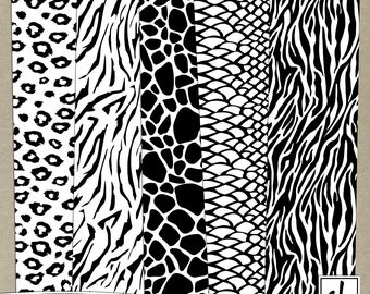 Digital Paper Animal Print Clip Art Printable animal skin