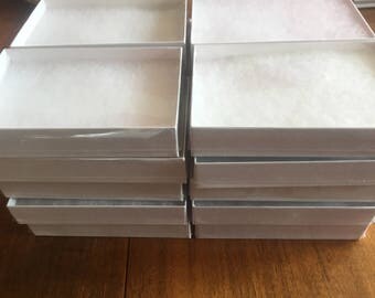 Lot of 20 Jewelry Boxes with Clear Lid and Cotton Filled