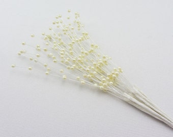 10 Packs of Pearl Spray Ivory Bunch - 12 Stems in Each Bunch