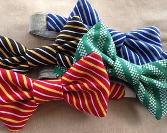 harry potter house colors hufflepuff ravenclaw slytherin gryffindor boys bow tie neck wear adjustable elastic character hand sewn accessory