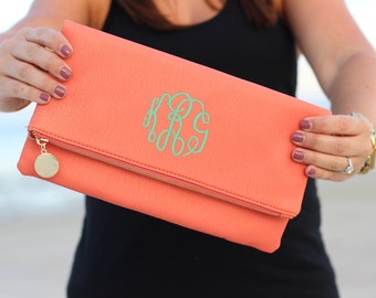 Monogrammed Clutch Purse | Envelope Clutch Purse | Bridesmaid Gift | Mother's Day Gift