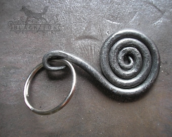 Hand Forged Swirl Keyring
