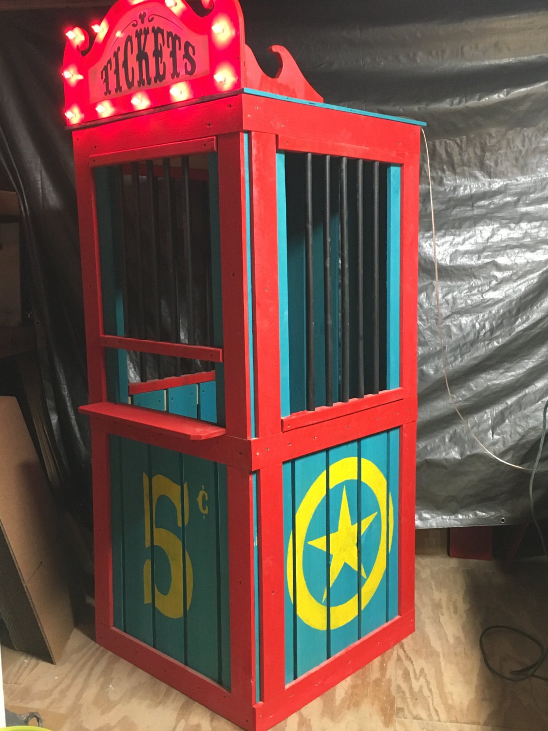 Haunted House Carnival Ticket Booth Halloween Decoration Prop