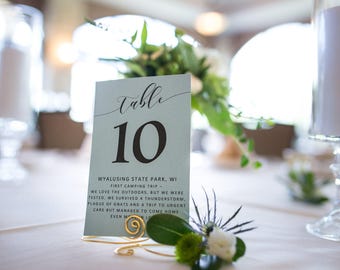 4 Wire Table Number holders, comes in gold, black and silver table number holders