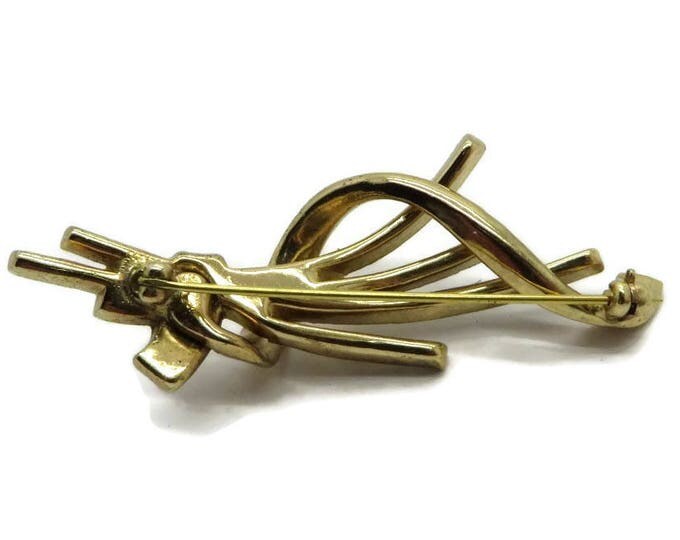 Vintage Brooch - Baguette Rhinestone Vintage Estate Pin, Gift Idea