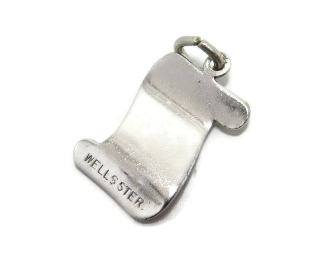 Sterling Silver Diploma Charm, Vintage Wells Sterling, Charm Bracelet Gift for Graduation
