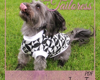 Size 4 Jasra Tee Jacket Jumper Clothing Clothes for Small Pet Dogs PDF Sewing Pattern ePattern Digital Instant Download