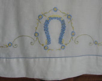 Vintage Pillowcase Set - Embroidered Pillowcase
