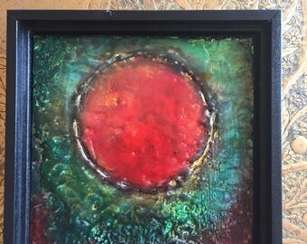 6x6 Encaustic Painting