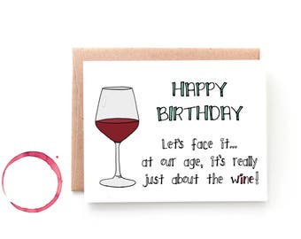 Wine lover card | Etsy