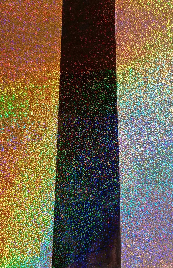 Holographic adhesive gloss permanent vinyl 12x24 inch sheet