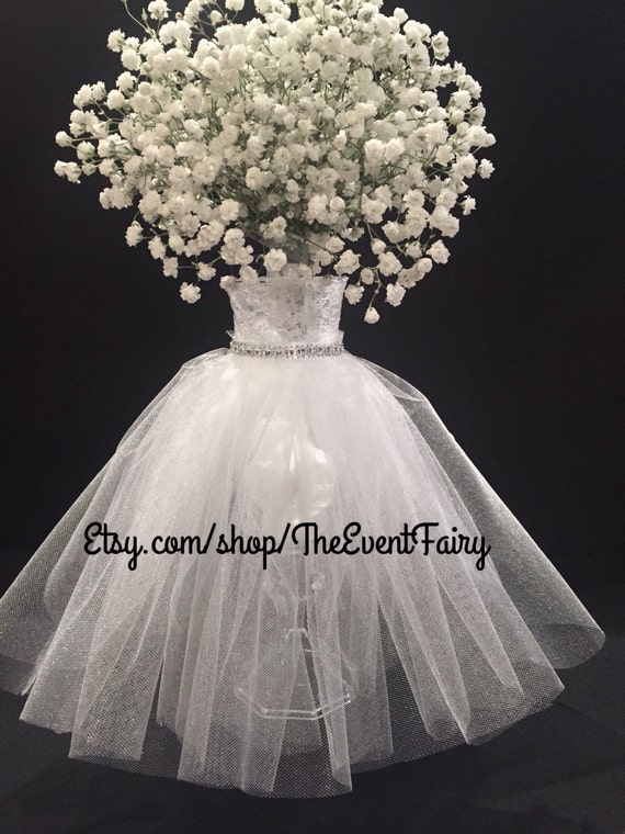 Wedding Dress Vase Centerpiece 10