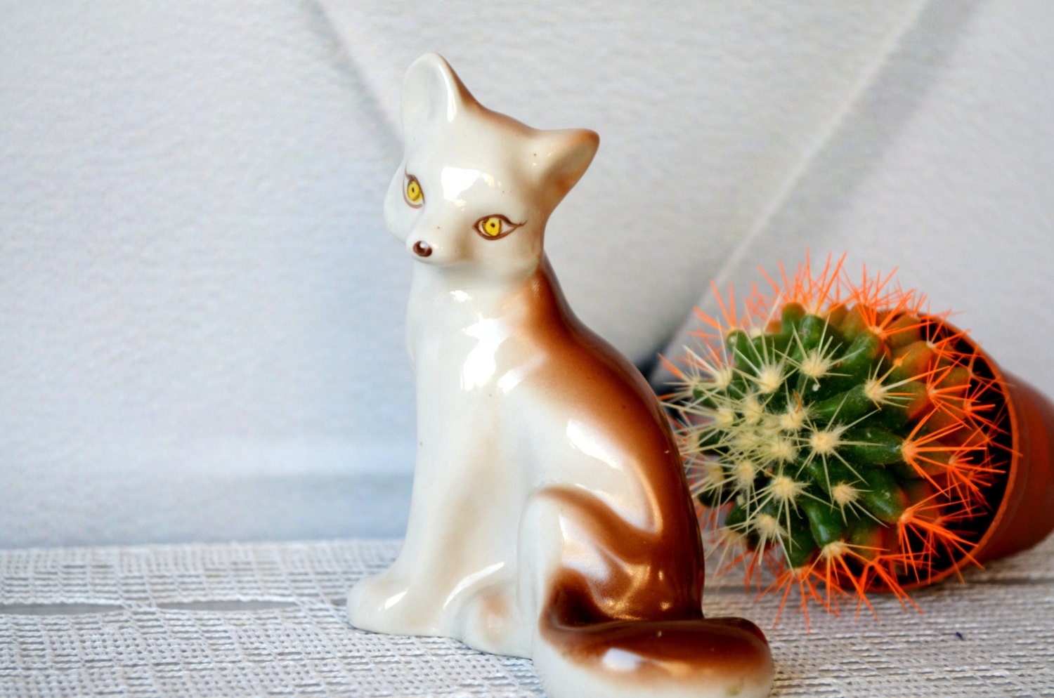 ceramic fox sculpture