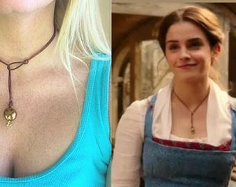 Beauty and the beast necklace, Emma Watson's choker, Belle's rope necklace, Belle lariat necklace, Belle choker necklace