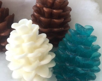 Pinecone Soap - Holiday Soap - Christmas Gift Soap - Stocking Stuffer - Fall Soap - Pinecone Gift Soap - Rustic Woodland Soap