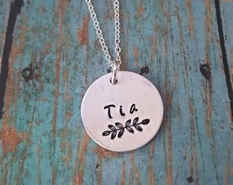 Tia Necklace - Tia - Gift for Tia - Favorite Tia - Gift for Aunty - Aunt -Aunty - Aunt Gift - Aunt Jewelry - Special Aunt - Spanish Jewelry