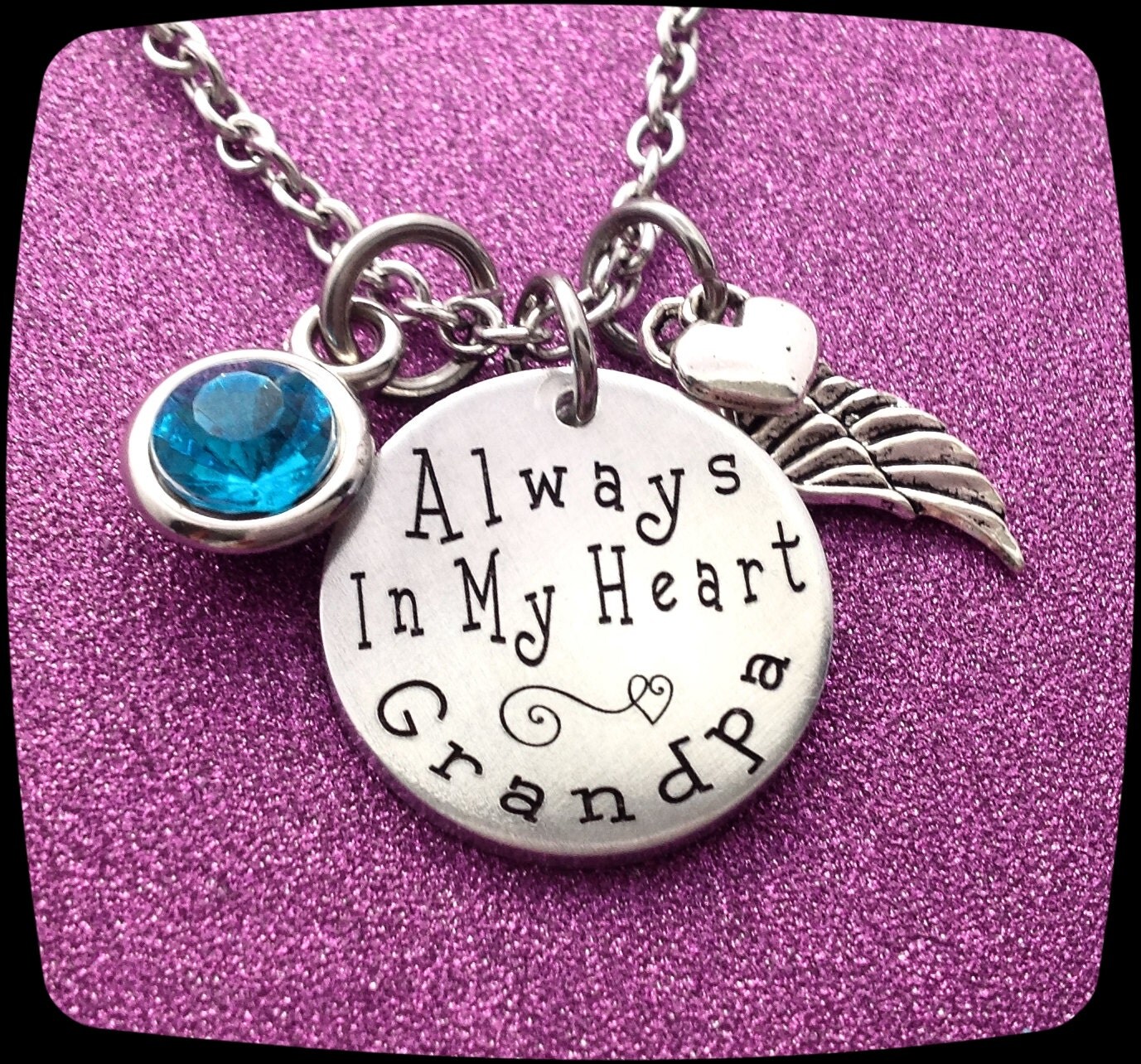 Memorial Necklace Sympathy Jewelry Remembrance Gift Custom