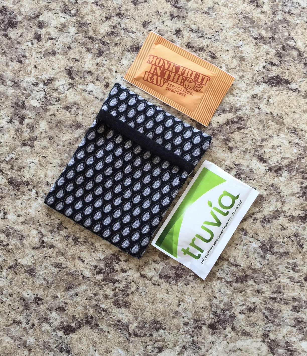 Sugar Packet Holder Travel Case for purse or pocket holder