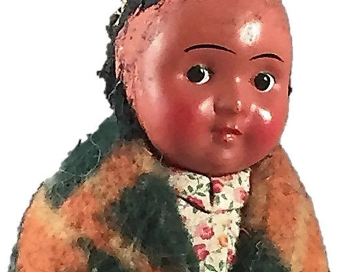 Indian Child Doll | Bully Good Skookum Native American Doll | Folk Art Doll | Vintage Home Decor