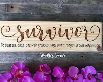 Cancer Survivor, Breast Cancer Awareness, Cancer survivor gift, Cancer gifts, Cancer awareness, Inspirational sign, Breast cancer, Survivor