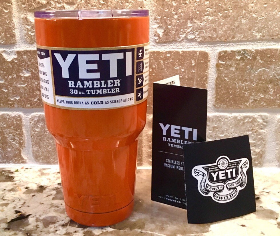 Orange 30 oz Yeti Rambler