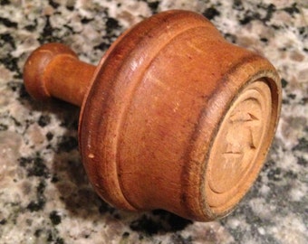 Primitive Wooden Butter Mold Press