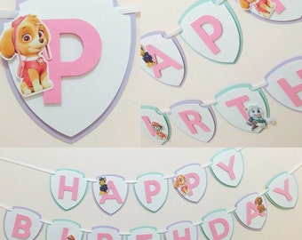 Paw patrol banner | Etsy