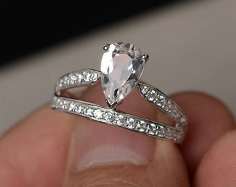 REAL-GEMS 82.00 Ct White Topaz Loose Gemstone – Pear Shaped, AAA Grade, Natural Stone For Jewelry Making - View #2