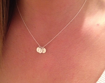 Initial necklace, sterling silver, personalised jewellery, monogram, mother necklace, bridal, wedding jewellry, gift, bridesmaid