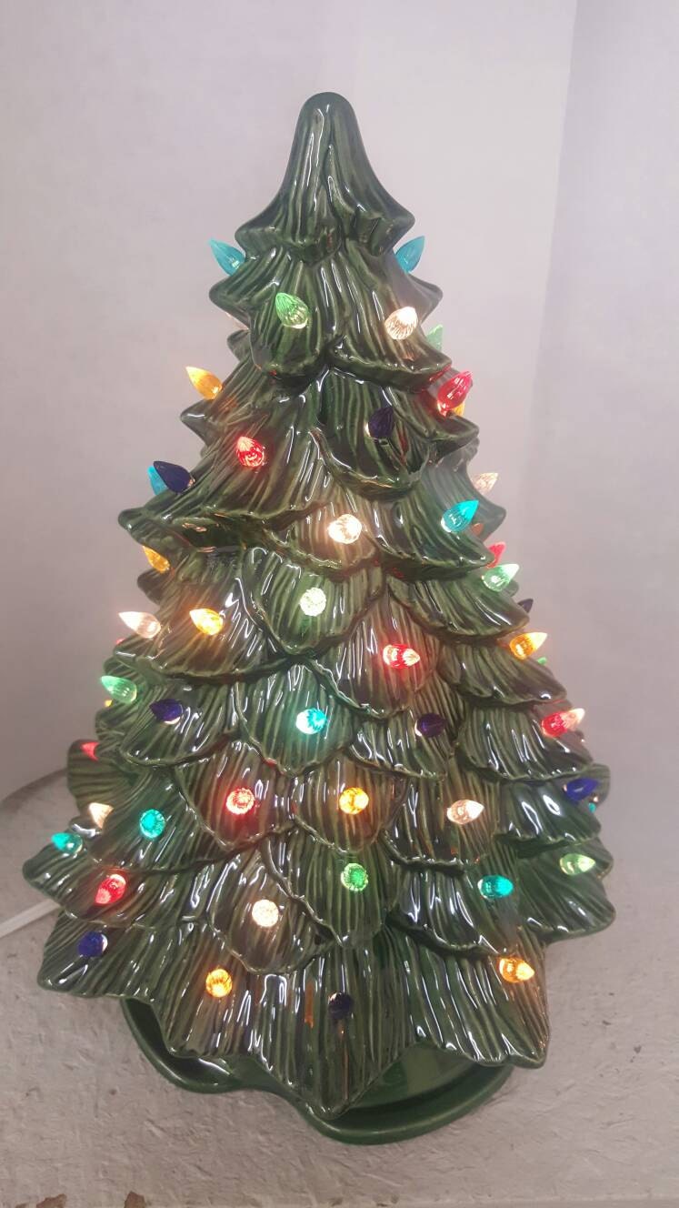 SUPER SALE Vintage Style 15 Inch Ceramic Christmas Tree 15