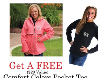 Monogram Rain coat for women with embroidery. Monogrammed rain jacket with custom monogram, personalized rain coat, monogrammed rain coat