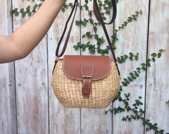 Small Straw Bag / straw handbag / Summer Hand bag / straw tote / straw purse