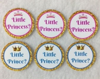Set of 50/100/150/200 Gender Reveal Little Prince or Little Princess Baby Shower 1 Inch Confetti Circles