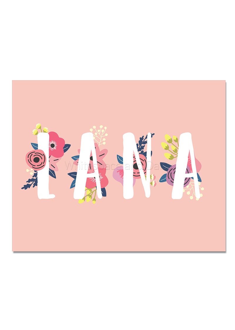 Lana Baby Name Wall Art Lana Baby Name Sign Lana Party