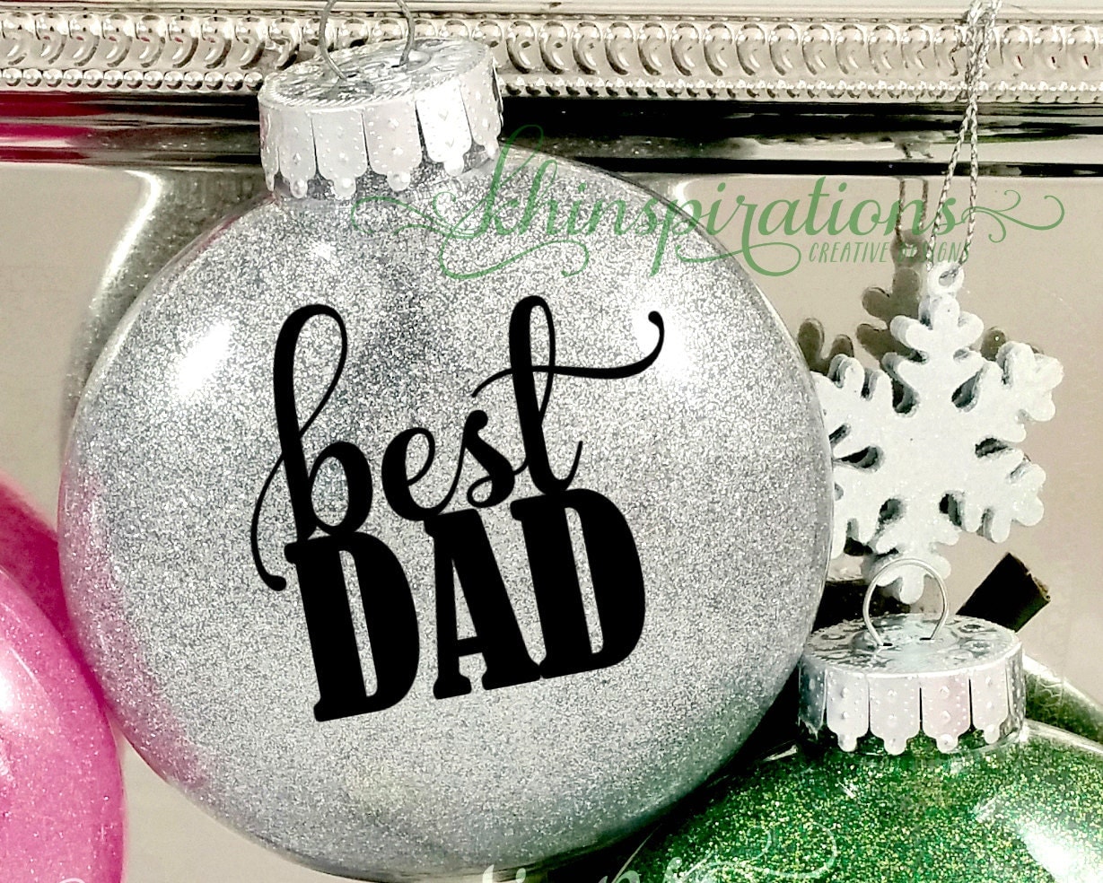 Dad Ornament Best Dad Best Dad Ornament Gift Glitter