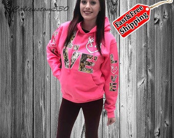 Pink & Camo Love Country Hoodie