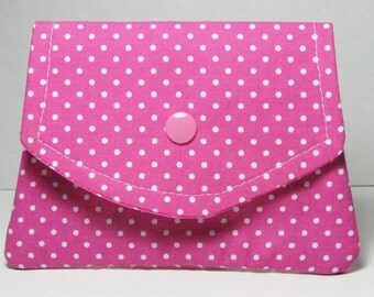 Fabric Womens Wallet, Womens Pink Fabric Small Wallet, Credit Card Holder, Gift Card Holder, Gift For Her
